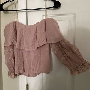 Lush light pink crop top!